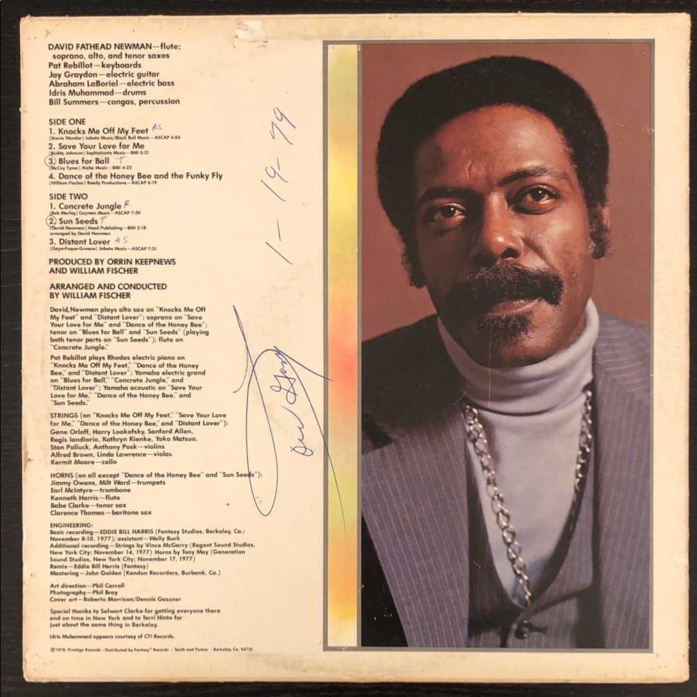 David Fathead Newman Vinyl Lp Concrete Jungle ‘78
